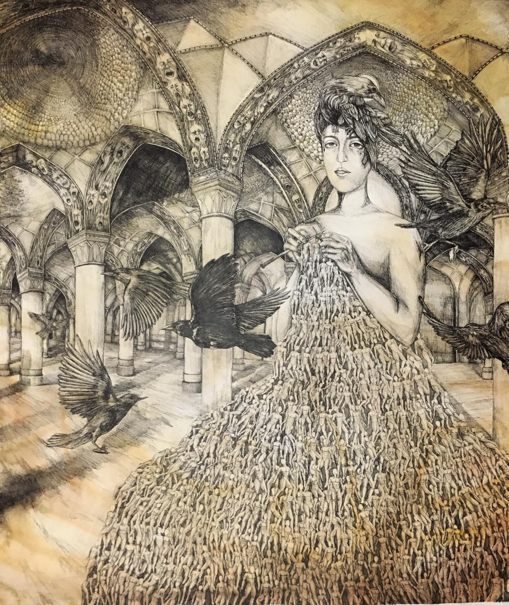 ‏Holy Mary’s limbo  2015 145.145 cm برزخ مريم مقدس ١٣٩٤